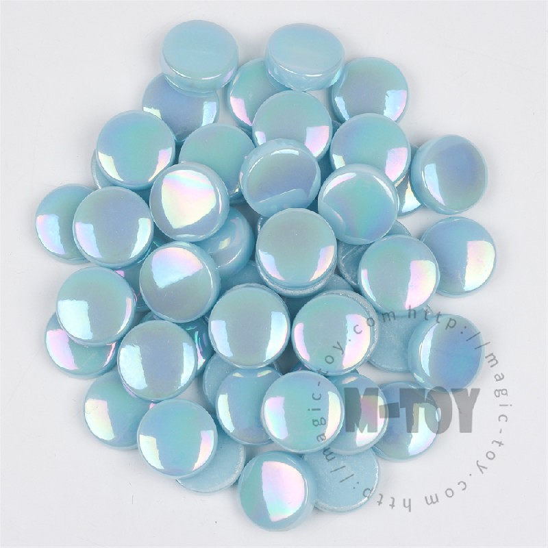 Blue Iridescent Round Glass Mosaic 20SRL08