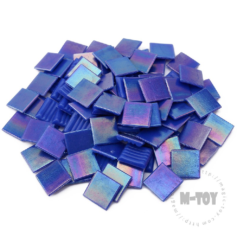 Blue Iridescent Square Hot-melting Glass Mosaic 20PSI706