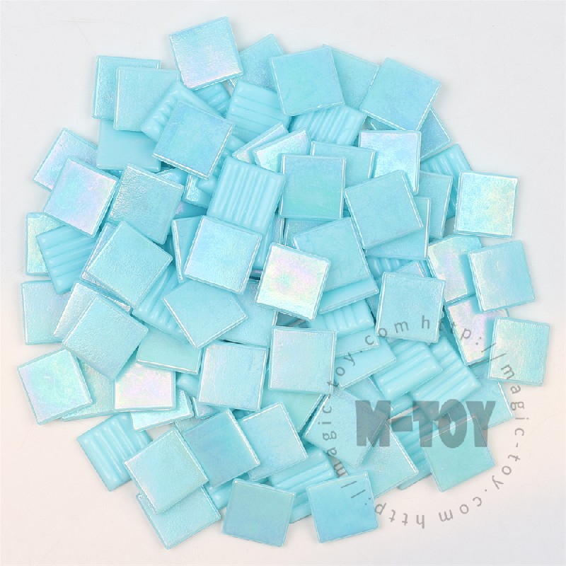 Blue Iridescent Square Hot-melting Glass Mosaic 20PSI701