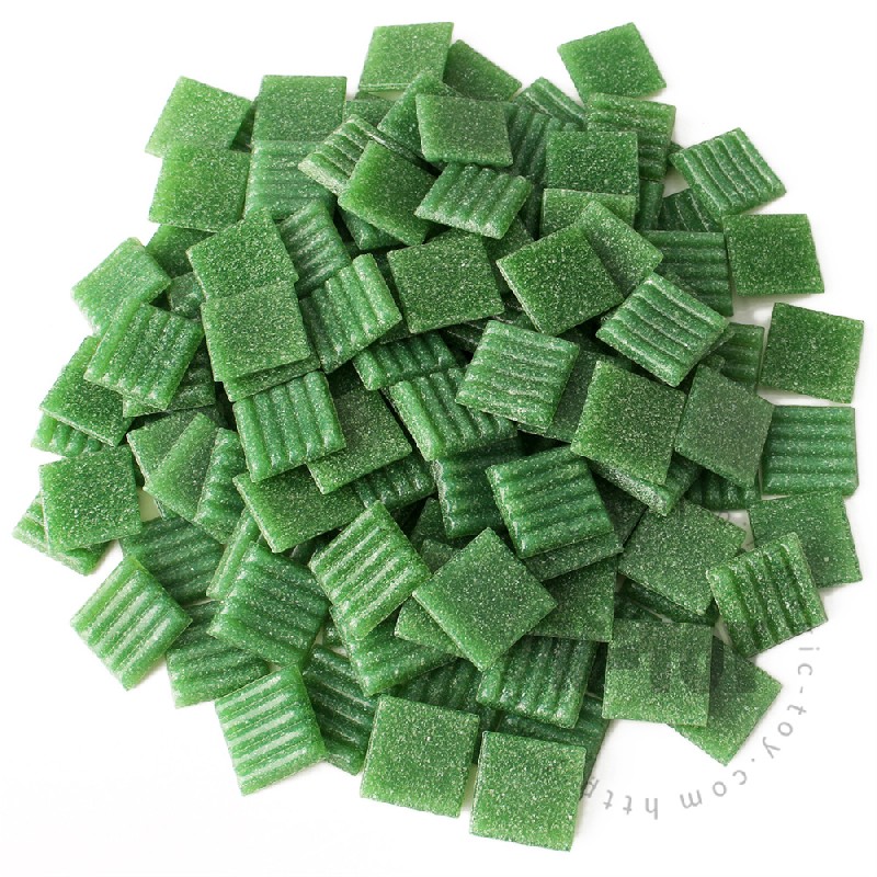 Green Square Vitreous Hot-melting Glass Mosaic 20ASM603