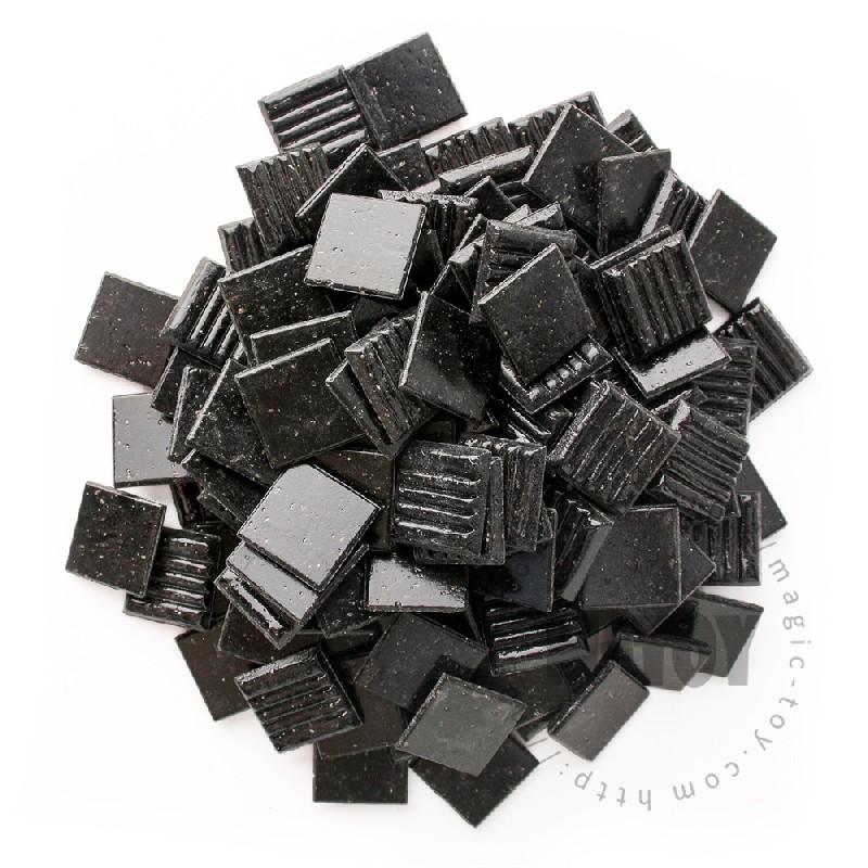 Black Square Vitreous Hot-melting Glass Mosaic 20ASM801