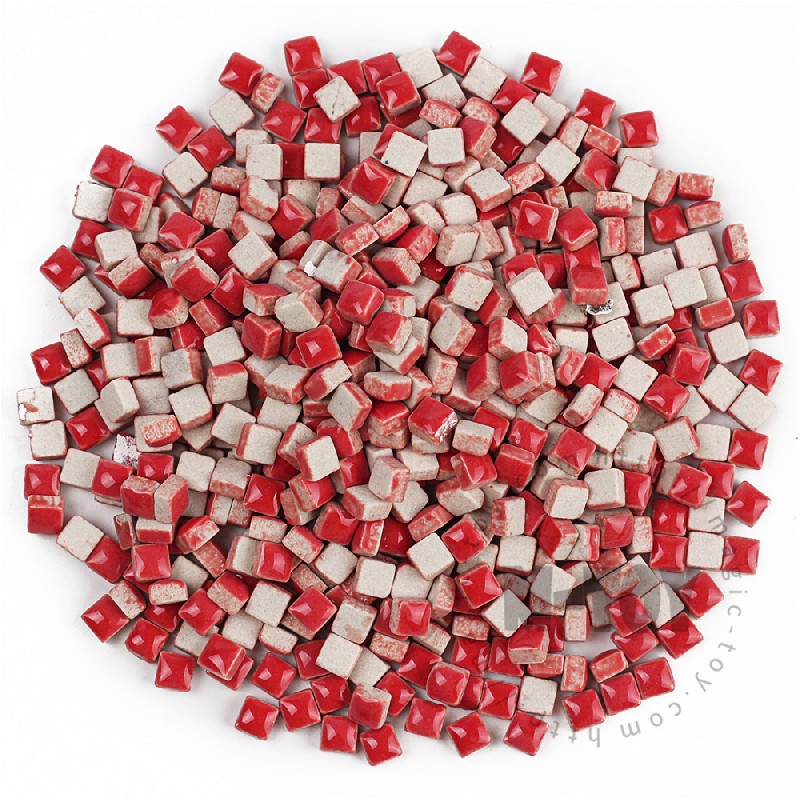 Red Mini Square Ceramic Mosaic 5-H4