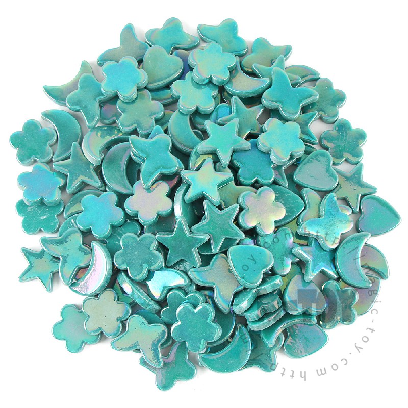 Iridescent Turquoise Charms Glass Mosaic MU-SSL54