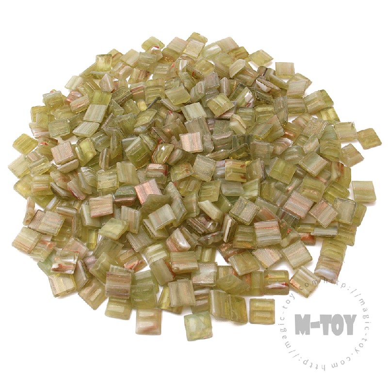 Green Square Golden Line Hot-melting Glass Mosaic 10GSG601