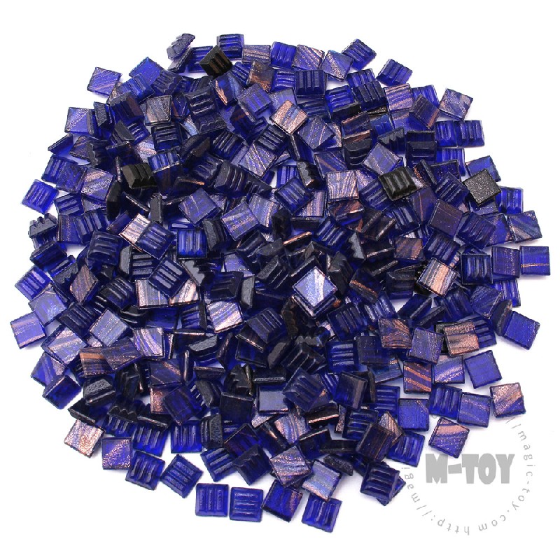 Blue Square Golden Line Hot-melting Glass Mosaic 10GSG708