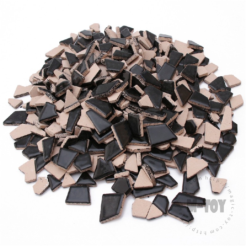 Black Irregular Ceramic Mosaic IR-H1