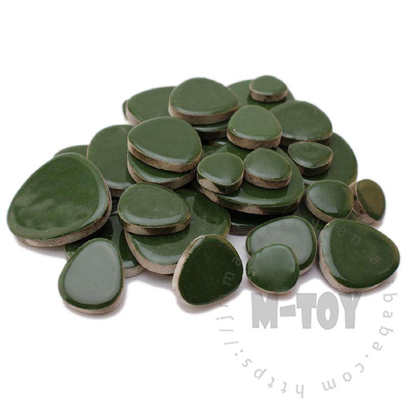 Green Pebble Shape Ceramic Mosaic CDG602