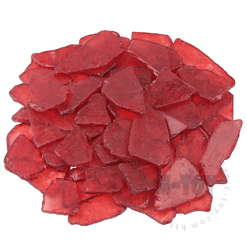 Red Color Irregular Sea Glass CD-HR901-M