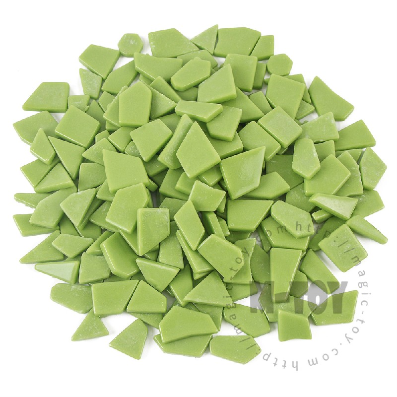 Medium Green Irregular Shape Glass Mosaic IR-SS47