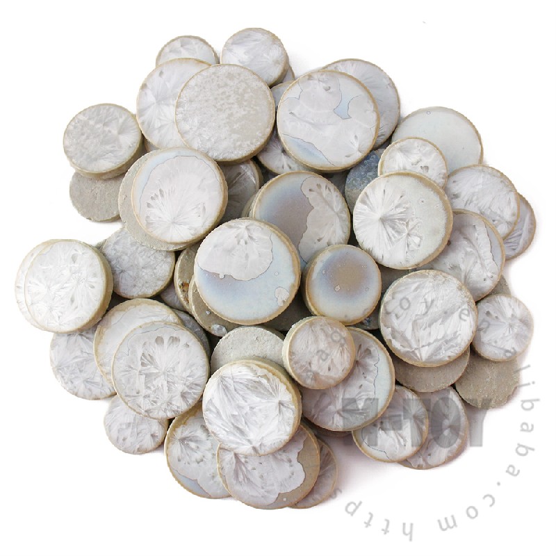 White Round Shape Ceramic Mosaic CRB101