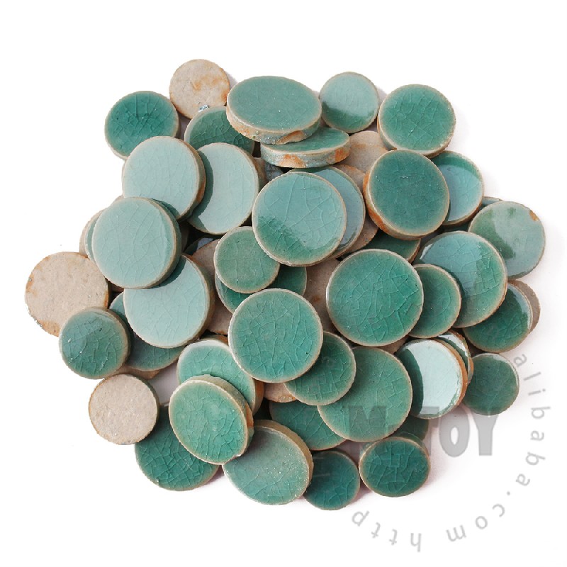 Green Round Shape Ceramic Mosaic CRB603