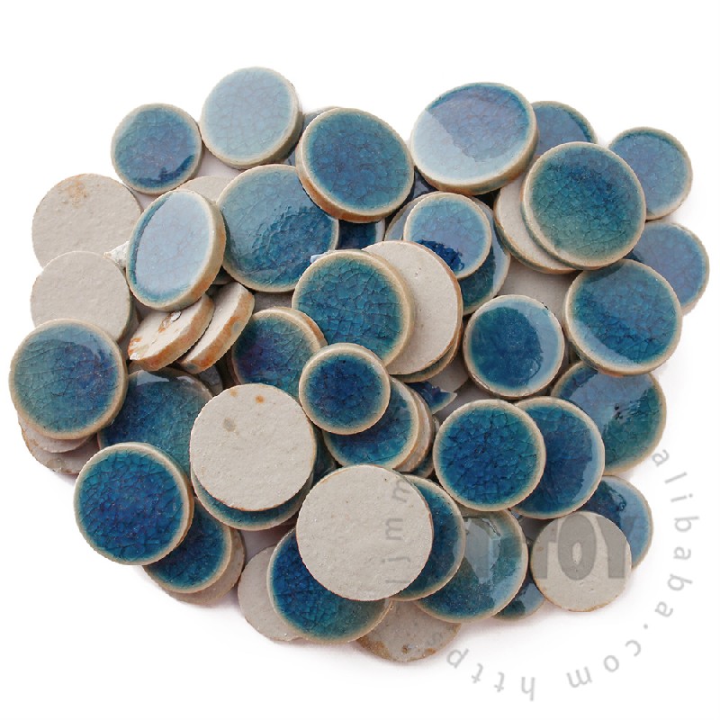 Blue Round Shape Ceramic Mosaic CRB706