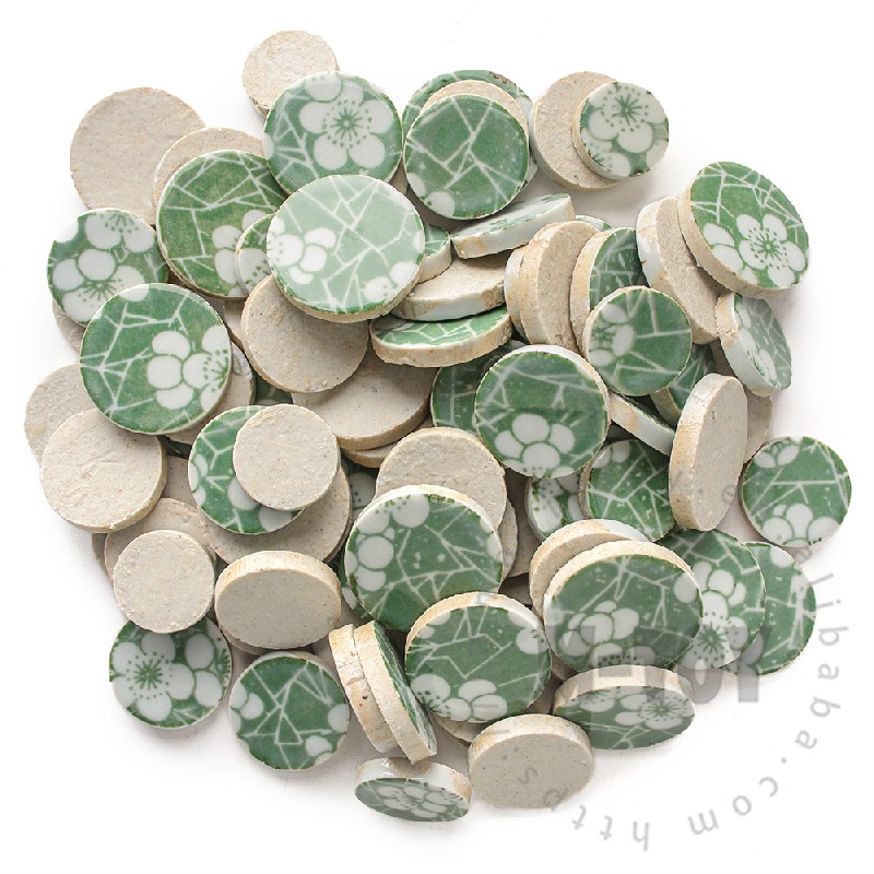 Green Round Shape Ceramic Mosaic CRQ612