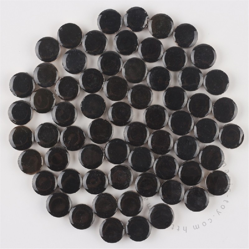 Black Round Shape Ceramic Mosaic 15CRG801