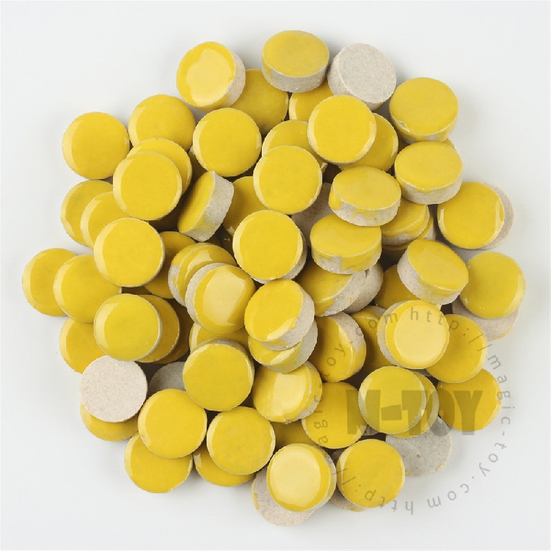 Yellow Round Shape Ceramic Mosaic 15CRG901