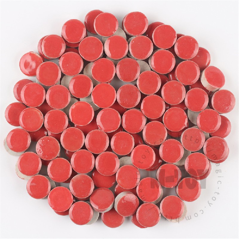 Red Round Shape Ceramic Mosaic 15CRG905