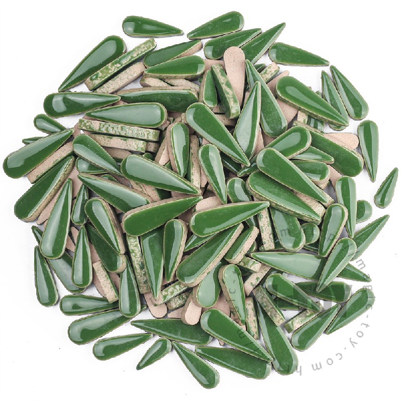 Green Teardrop Shape Ceramic Mosaic CSDG604-5