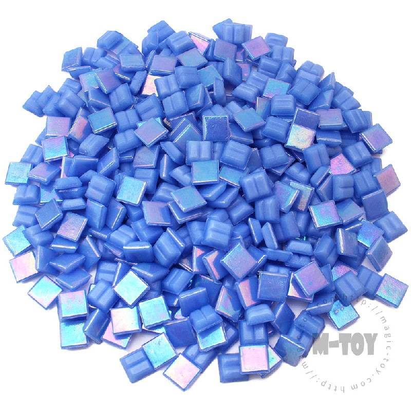 Blue Square Iridized Hot-melting Glass Mosaic 10PSI707