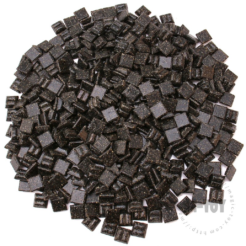 Dark Brown Square Vitreous Hot-melting Glass Mosaic 10ASM307