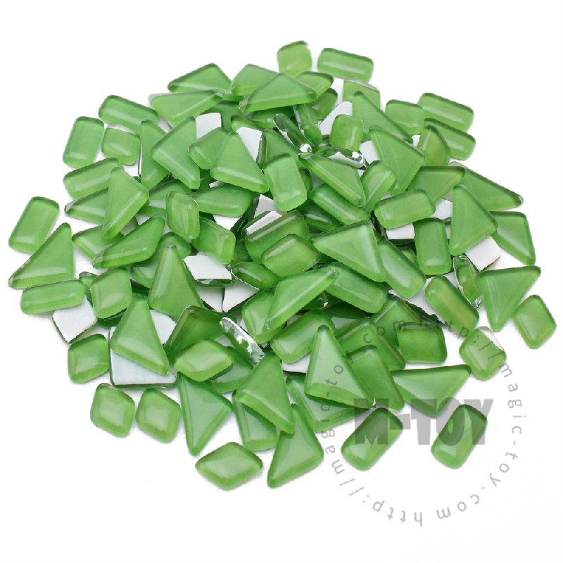 Green Irregular Crystal Glass Mosaic IR-CC603