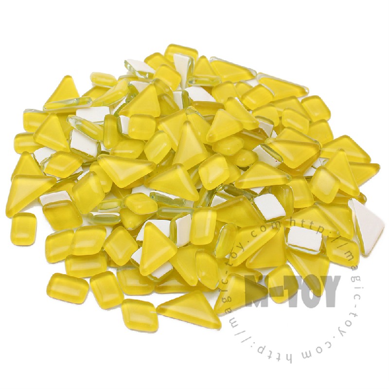 Yellow Irregular Crystal Glass Mosaic IR-CC935