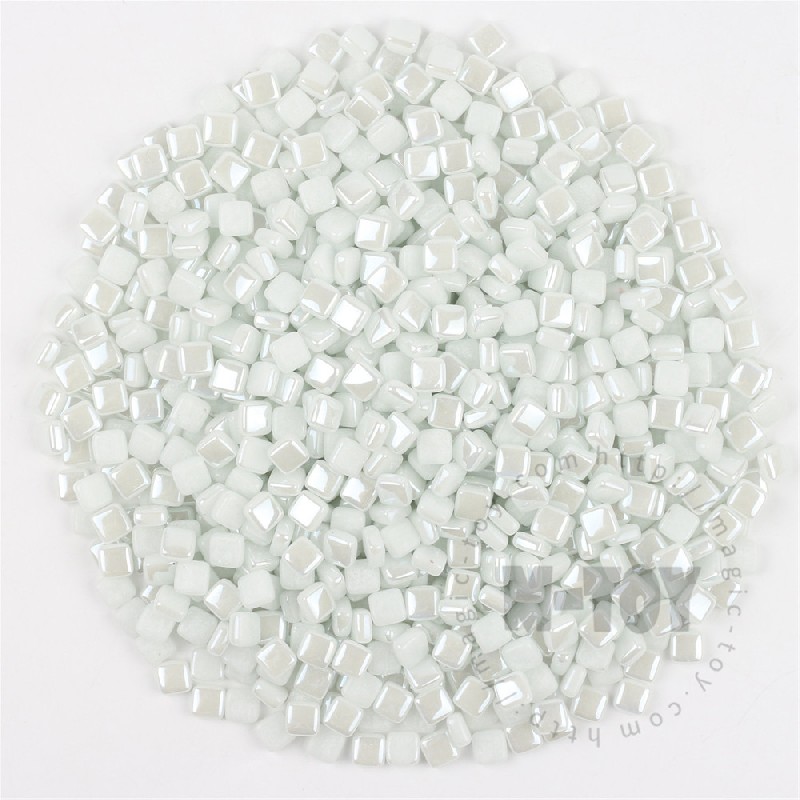 Jade White Mini Square Glass Mosaic 8SCL73