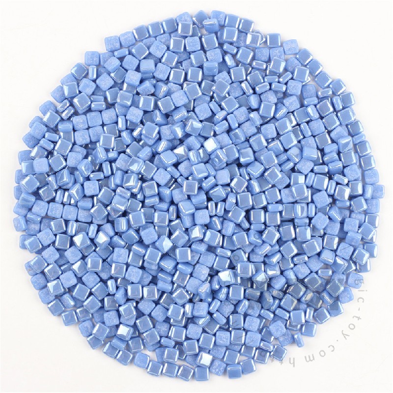 Blue Luster Mini Square Glass Mosaic 8SSL03