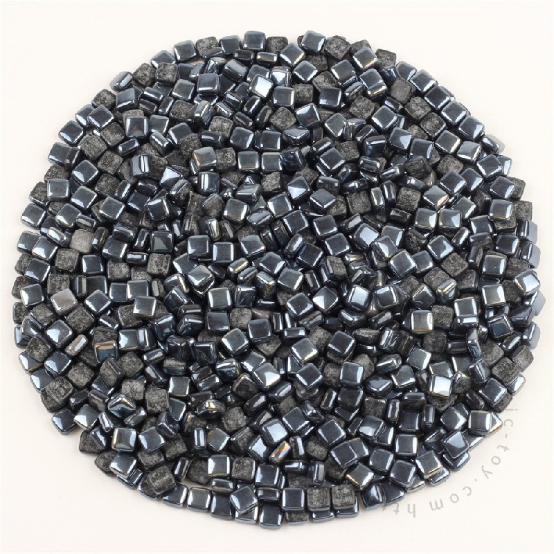 Black Luster Mini Square Glass Mosaic 8SSL56