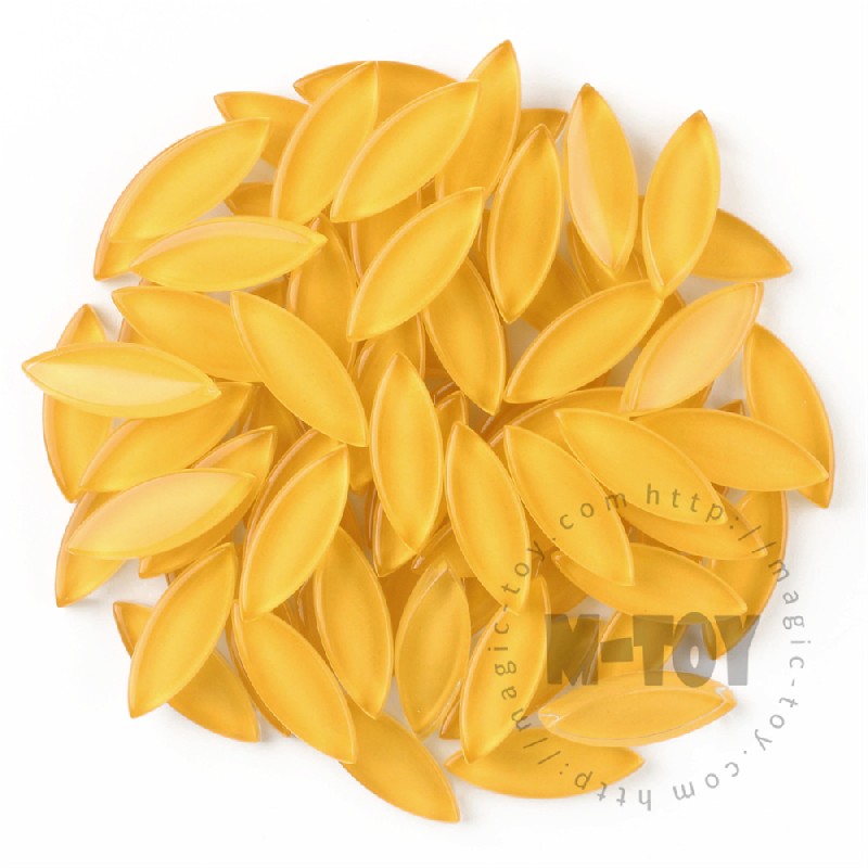 Yellow Leaf-shaped Mandala Glass Mosaic 925TY-CC946