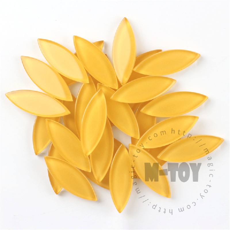 Yellow Leaf-shaped Mandala Glass Mosaic 1442TY-CC946