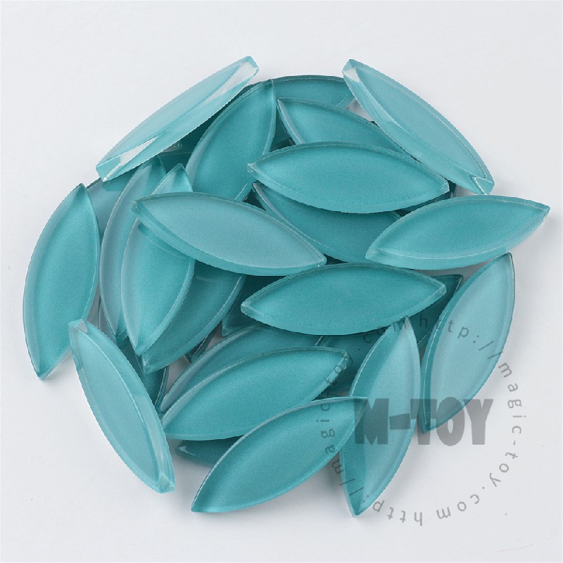 Green Leaf-shaped Mandala Glass Mosaic 1442TY-CC626