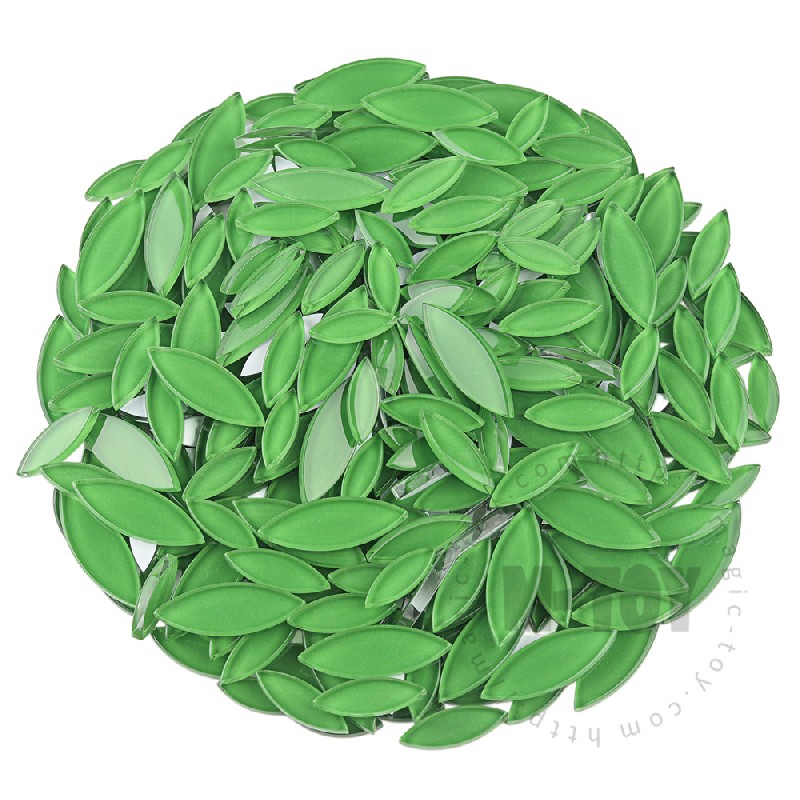 Green Leaf-shaped Mandala Glass Mosaic TY-CC603