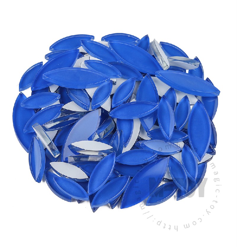 Blue Leaf-shaped Mandala Glass Mosaic TY-CC715