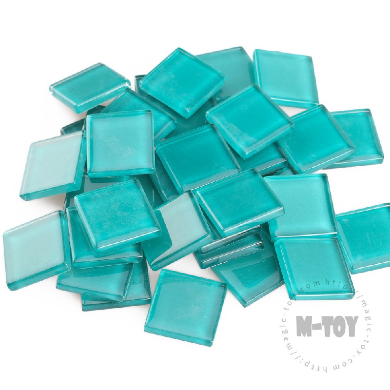 Turquoise Square Crystal Glass Mosaic 20-CC622