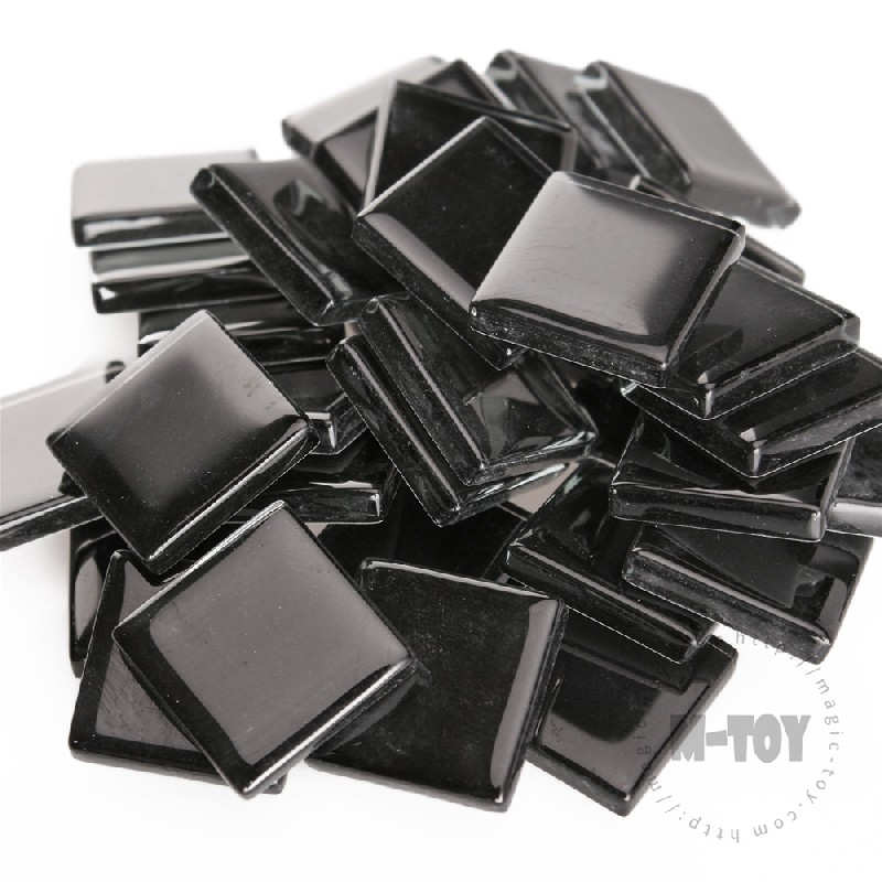 Black Square Crystal Glass Mosaic 20-CC801