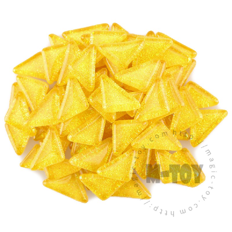 Yellow Irregular Shape Glitter Glass Mosaic IR-SPA917