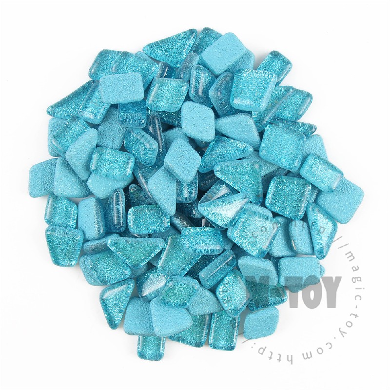 Blue Irregular Shape Glitter Glass Mosaic IR-SPA706