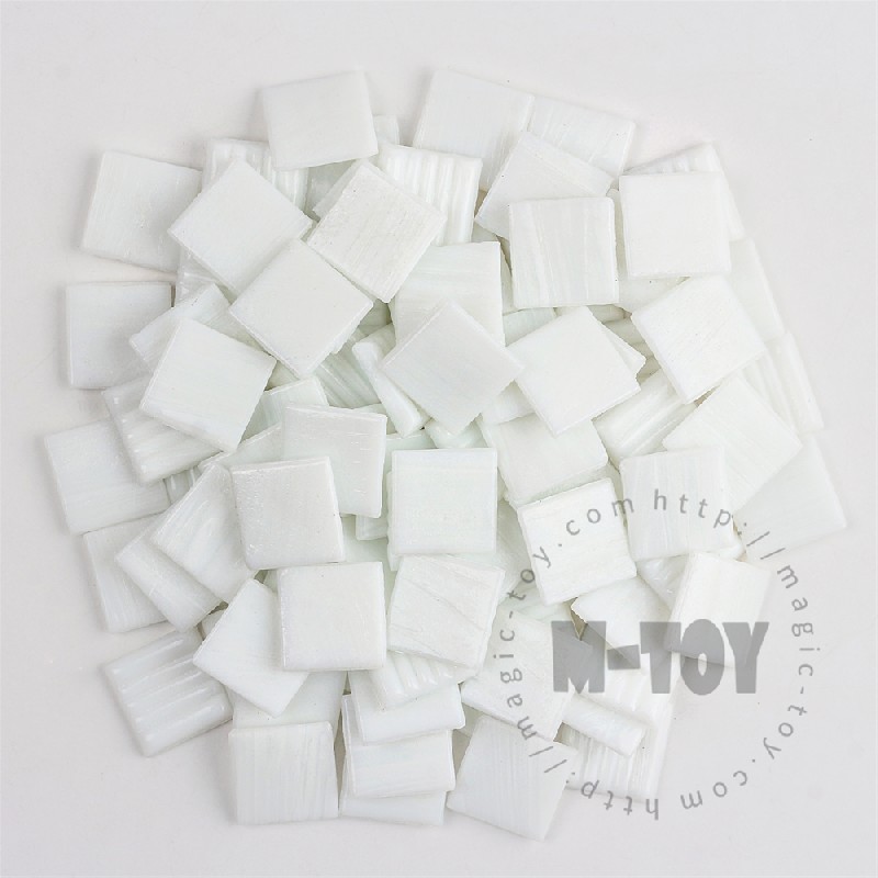 White Square Golden Line Hot-melting Glass Mosaic 20GST101