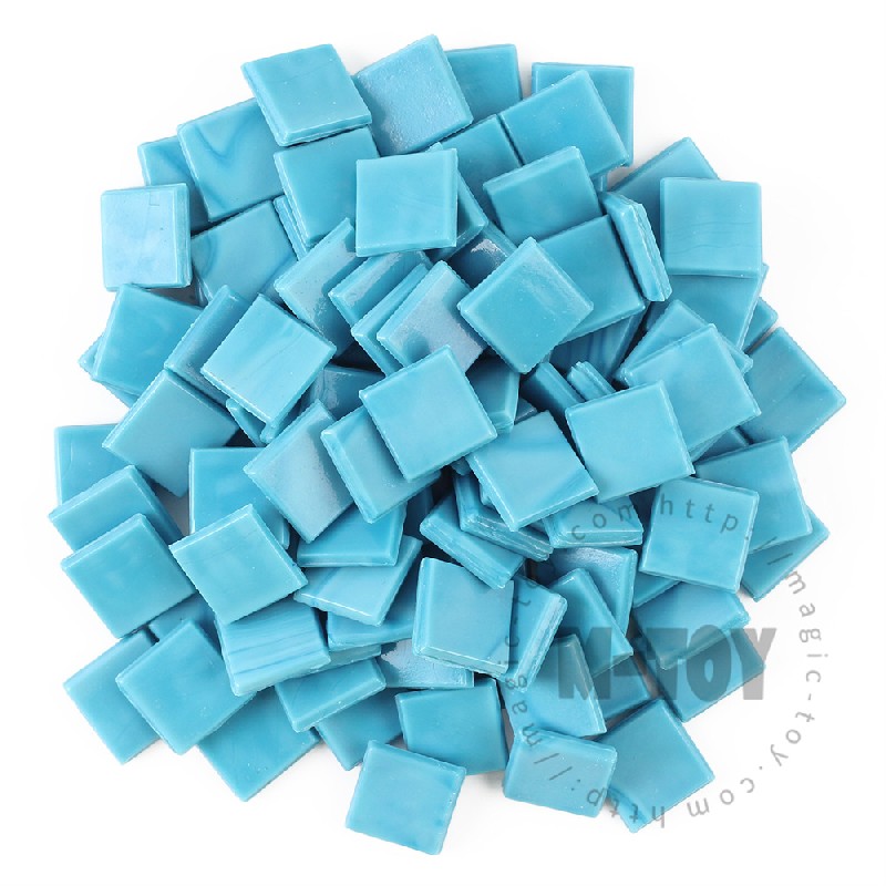 Blue Square Ice Jade Hot-melting Glass Mosaic WSG742