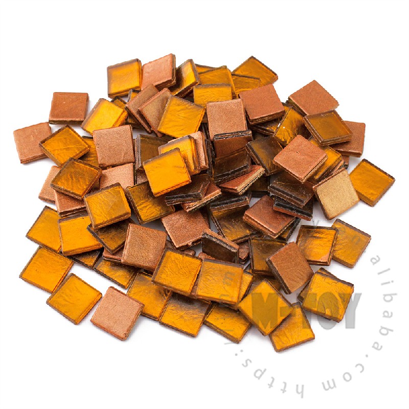 Brown Square Ice Jade Hot-melting Glass Mosaic WSH307