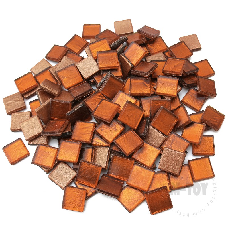 Brown Square Ice Jade Hot-melting Glass Mosaic WSH310