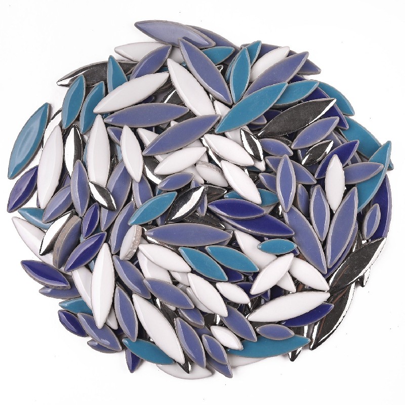 Christmas Blue & Silver Mix Ceramic Mosaic