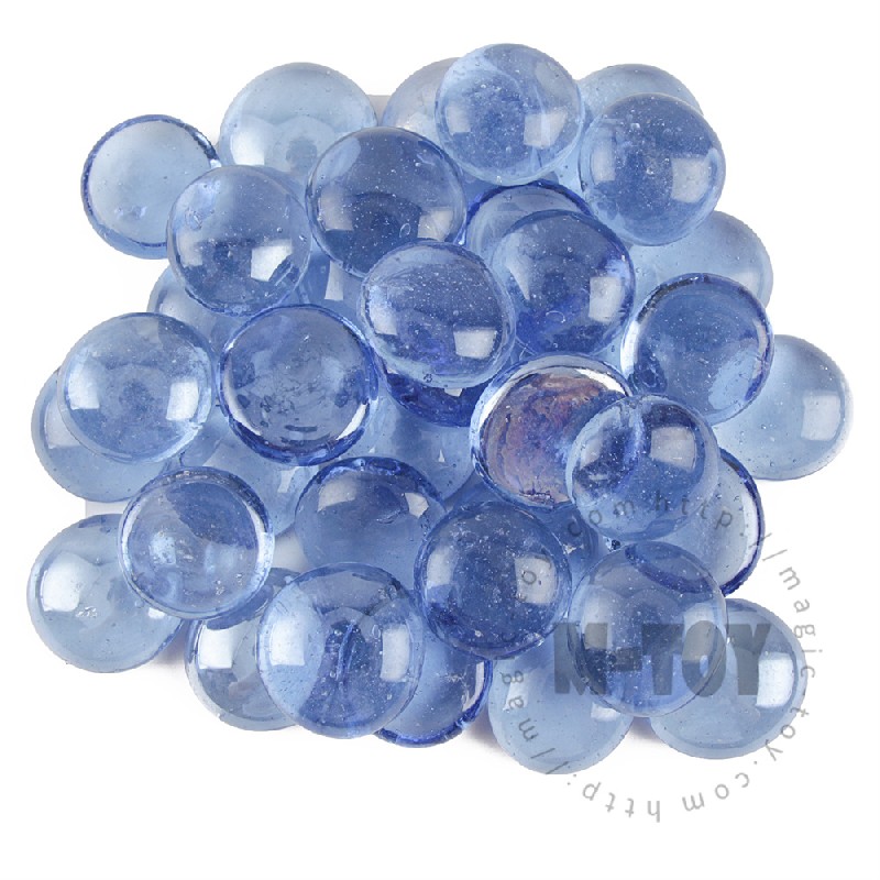 Blue Transparent Glass Gems CD-R705-L