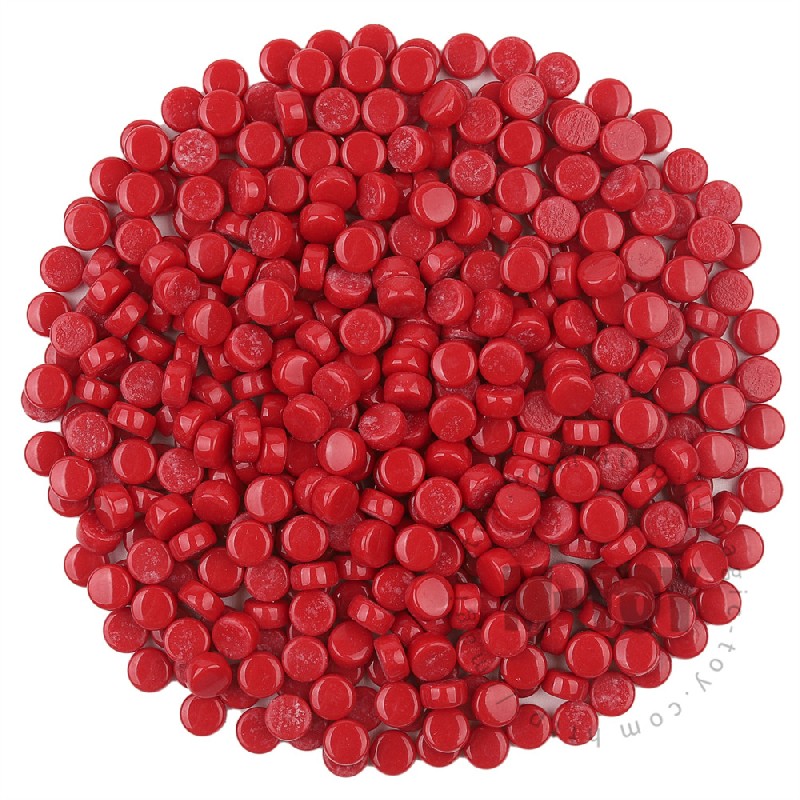 Red Mini Round Glass Mosaic 8SR16
