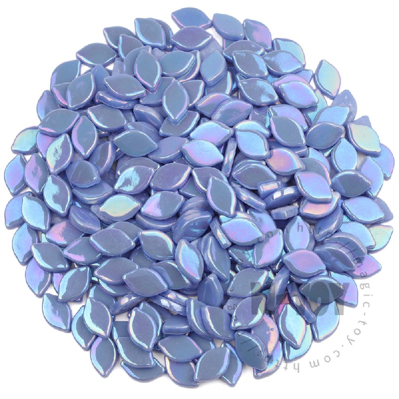 Iridescent Blue Small Petals Glass Mosaic SMBI03