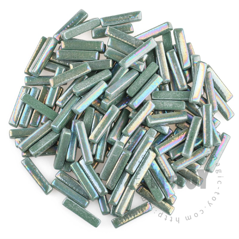 Iridescent Green Stick Glass Mosaic 525SBI44