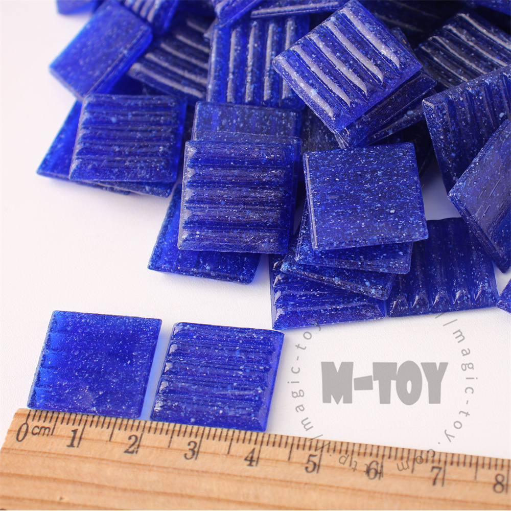 Cobalt Blue Square Vitreous Hot-melting Glass Mosaic 20ASM711