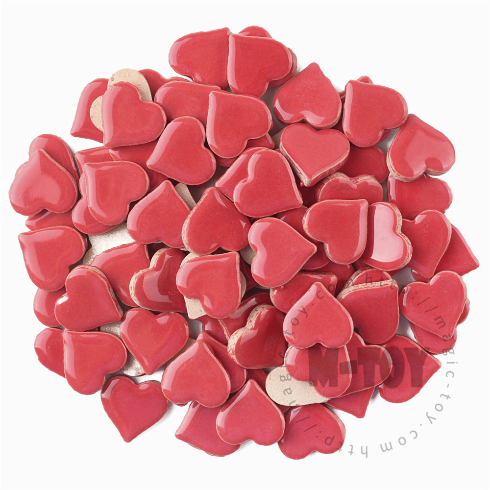 Red Heart Shape Ceramic Mosaic CXG4