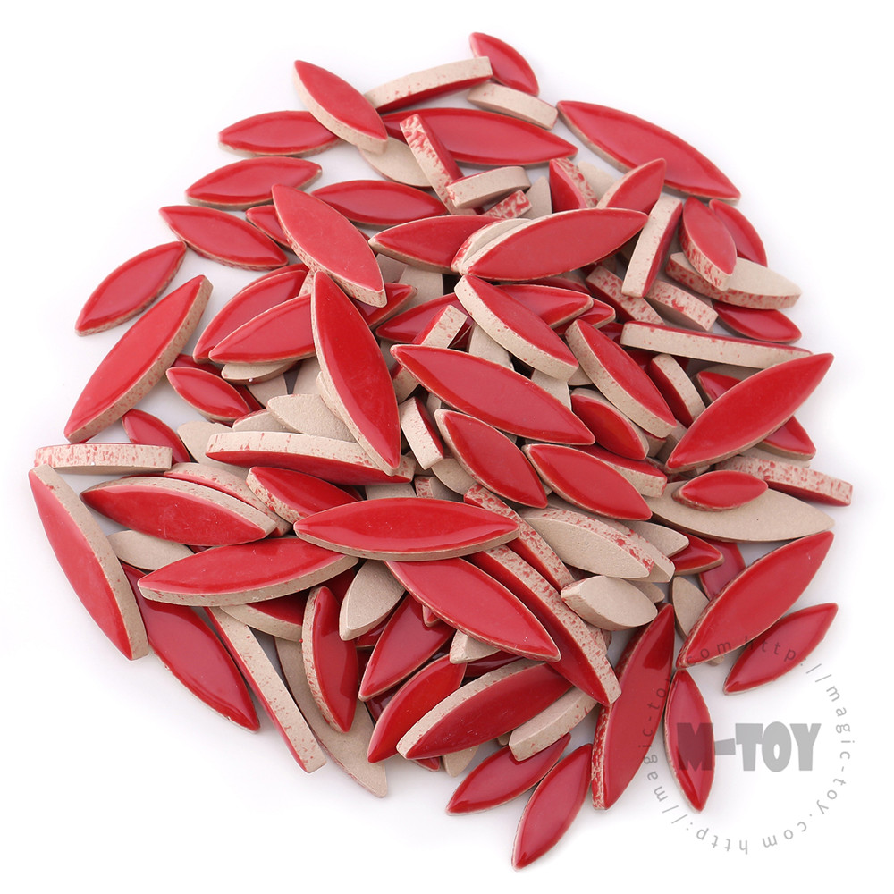 Red Petal Shape Ceramic Mosaic CYG4