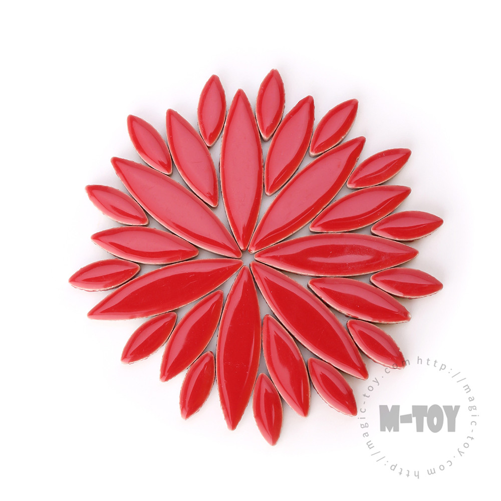 Red Petal Shape Ceramic Mosaic CYG4